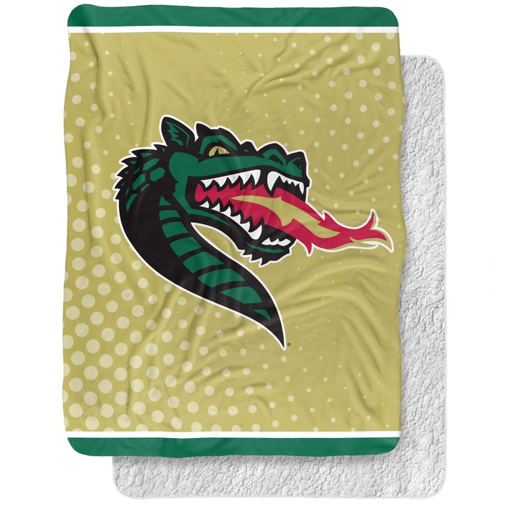 University of Alabama at Birmingham Blanket, 60"x80" Logo Dots Silky Touch Sherpa Back Super Soft Throw Blanket
