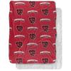 Bridgewater State University Blanket, 60"x80" Logo Pattern Silky Touch Sherpa Back Super Soft Throw Blanket view 1