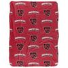 Bridgewater State University Blanket, 60"x80" Logo Pattern Silky Touch Sherpa Back Super Soft Throw Blanket view 2