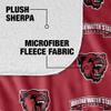 Bridgewater State University Blanket, 60"x80" Logo Pattern Silky Touch Sherpa Back Super Soft Throw Blanket view 4