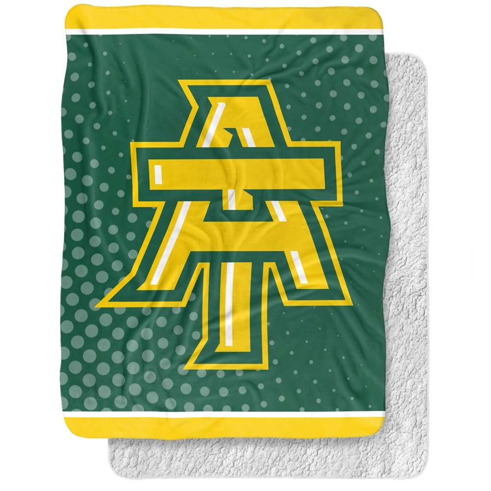 Arkansas Tech University Blanket, 60"x80" Logo Dots Silky Touch Sherpa Back Super Soft Throw Blanket