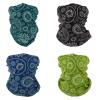 SMEHCF 4 Multipurpose Bandanas for Women Men Headband Balaclava Hair Head Scarf Face Half Airsoft Paintball Mask Neck Gaiters Breathable Reusable Washable Black Blue Apple Green Cashew Flower view 1