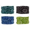 SMEHCF 4 Multipurpose Bandanas for Women Men Headband Balaclava Hair Head Scarf Face Half Airsoft Paintball Mask Neck Gaiters Breathable Reusable Washable Black Blue Apple Green Cashew Flower view 2