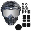 Airsoft Mask Full Face and Detachable Anti Fog Airsoft Goggles Eye Protection and Tactical Airsoft Fast Helmet Adjustable knob for Teenagers and Adults (Silver Lens) view 1