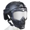 Airsoft Mask Full Face and Detachable Anti Fog Airsoft Goggles Eye Protection and Tactical Airsoft Fast Helmet Adjustable knob for Teenagers and Adults (Silver Lens) view 2