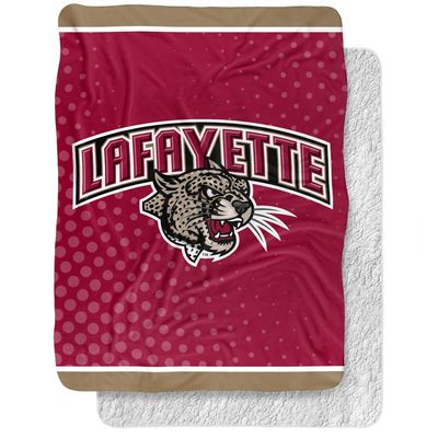 Lafayette College Blanket, 60"x80" Logo Dots Silky Touch Sherpa Back Super Soft Throw Blanket