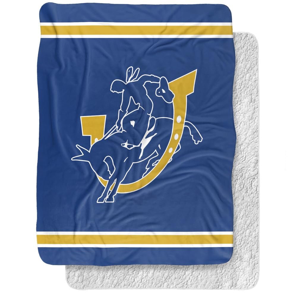 Southern Arkansas University Muleriders Primary Logo, 60"x80" Silky Touch Sherpa Back Super Soft Throw Blanket