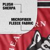 Northeastern University Blanket, 60"x80" Primary Logo Silky Touch Sherpa Back Super Soft Throw Blanket view 4