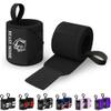 TECEUM Weightlifting Wrist Wraps with Thumb Loop  Black  Beast Mode  12 inch  Heavy-Duty Workout Wrist Support & Protection  Ideal for Powerlifting, Strength Training, Bodybuilding