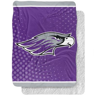 University of Wisconsin Whitewater Blanket, 60"x80" Logo Dots Silky Touch Sherpa Back Super Soft Throw Blanket