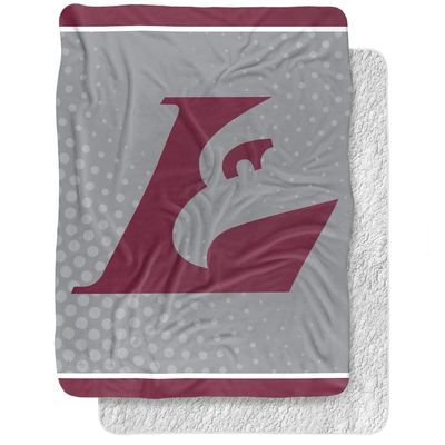 University of Wisconsin - La Crosse Blanket, 60"x80" Logo Dots Silky Touch Sherpa Back Super Soft Throw Blanket