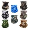 SMEHCF 8 Multipurpose Bandanas for Women Men Headband Balaclava Hair Head Scarf Face Half Airsoft Paintball Mask Neck Gaiters Breathable Reusable Washable Brown Blue Green Black White Digital view 1