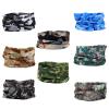 SMEHCF 8 Multipurpose Bandanas for Women Men Headband Balaclava Hair Head Scarf Face Half Airsoft Paintball Mask Neck Gaiters Breathable Reusable Washable Brown Blue Green Black White Digital view 2