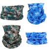 SMEHCF 8 Multipurpose Bandanas for Women Men Headband Balaclava Hair Head Scarf Face Half Airsoft Paintball Mask Neck Gaiters Breathable Reusable Washable Brown Blue Green Black White Digital view 4