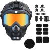 Airsoft Mask Full Face and Detachable Anti Fog Airsoft Goggles Eye Protection and Tactical Airsoft Fast Helmet Adjustable knob for Teenagers and Adults (Color Lens) view 1