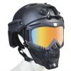 Airsoft Mask Full Face and Detachable Anti Fog Airsoft Goggles Eye Protection and Tactical Airsoft Fast Helmet Adjustable knob for Teenagers and Adults (Color Lens) view 2