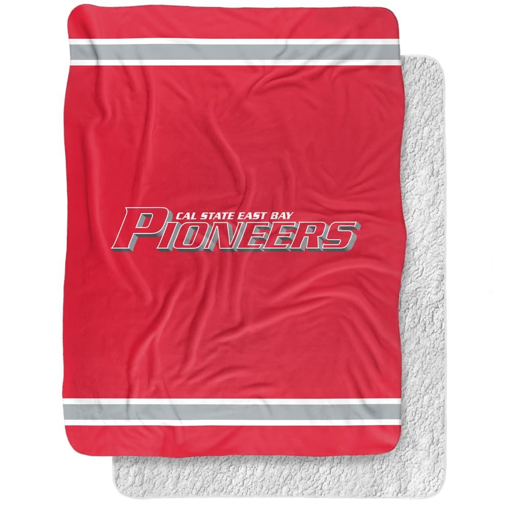 California State University, East Bay Blanket, 60"x80" Primary Logo, Silky Touch Sherpa Back Super Soft Throw Blanket