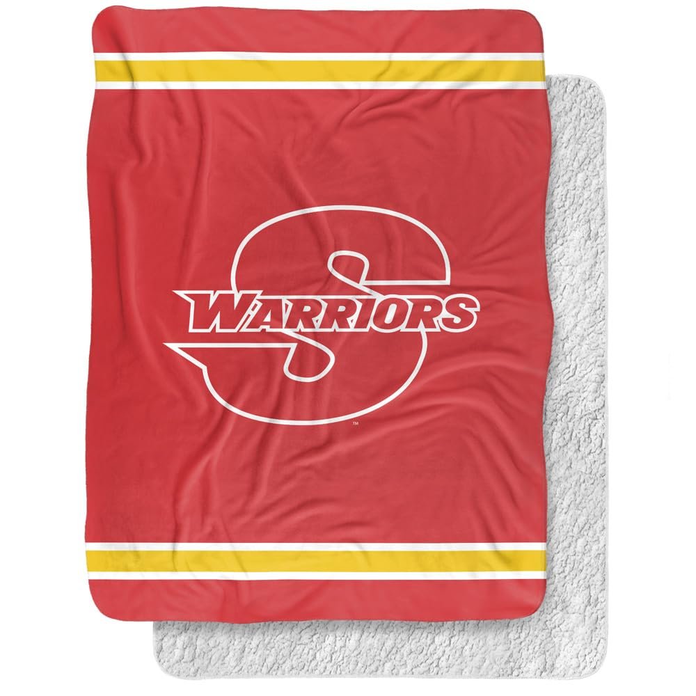 California State University Stanislaus Blanket, 60"x80" Primary Logo Silky Touch Sherpa Back Super Soft Throw Blanket