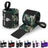 TECEUM Weightlifting Wrist Wraps with Thumb Loop  Camo  Arms on Fire  12 inch  Heavy-Duty Workout Wrist Support & Protection  Ideal for Powerlifting, Strength Training, Bodybuilding view 1