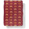 Iowa State University Blanket, 60"x80" Logo Pattern Silky Touch Sherpa Back Super Soft Throw Blanket view 1