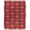 Iowa State University Blanket, 60"x80" Logo Pattern Silky Touch Sherpa Back Super Soft Throw Blanket view 2