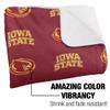 Iowa State University Blanket, 60"x80" Logo Pattern Silky Touch Sherpa Back Super Soft Throw Blanket view 3