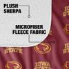 Iowa State University Blanket, 60"x80" Logo Pattern Silky Touch Sherpa Back Super Soft Throw Blanket view 4