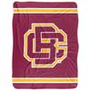 Bethune-Cookman University Blanket, 60"x80" Primary Logo Stripes Silky Touch Sherpa Back Super Soft Throw Blanket view 2