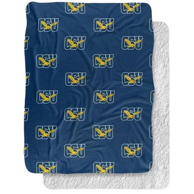 Coppin State University Blanket, 60"x80" Logo Pattern Silky Touch Sherpa Back Super Soft Throw Blanket
