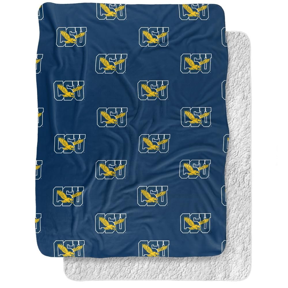 Coppin State University Blanket, 60"x80" Logo Pattern Silky Touch Sherpa Back Super Soft Throw Blanket