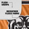 Mercer University Blanket, 60"x80" Primary Logo Stripes Silky Touch Sherpa Back Super Soft Throw Blanket view 4
