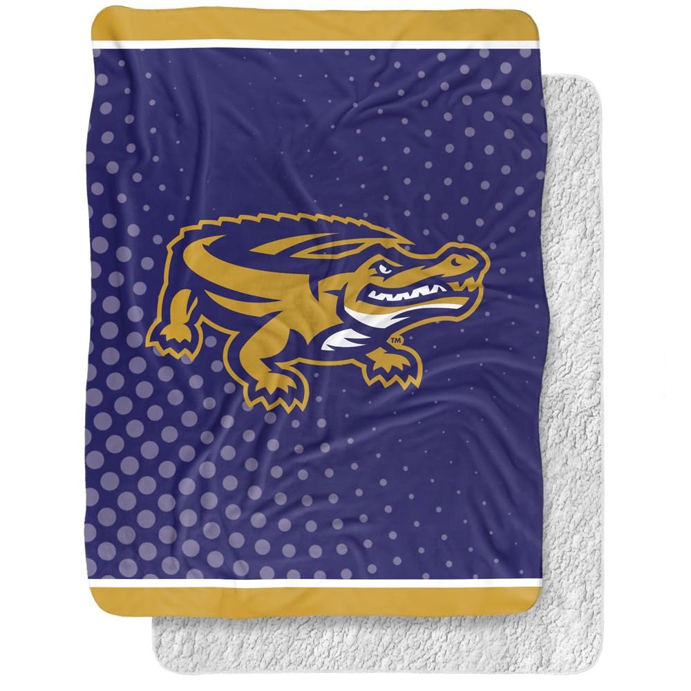 San Francisco State University Gators Logo Dots, 60"x80" Silky Touch Sherpa Back Super Soft Throw Blanket