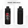 Dewoofly Funny Skull Skeleton 18 OZ Insulated Stainless Steel Sports Water Bottles with Lid, Halloween Unisex Flask Insulated Water Cup for Outdoor Sports Fitness Hiking Gym view 3