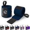 TECEUM Weightlifting Wrist Wraps with Thumb Loop  Navy Blue  Beast Mode  12 inch  Heavy-Duty Workout Wrist Support & Protection  Ideal for Powerlifting, Strength Training, Bodybuilding view 1