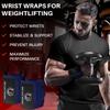 TECEUM Weightlifting Wrist Wraps with Thumb Loop  Navy Blue  Beast Mode  12 inch  Heavy-Duty Workout Wrist Support & Protection  Ideal for Powerlifting, Strength Training, Bodybuilding view 2