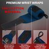 TECEUM Weightlifting Wrist Wraps with Thumb Loop  Navy Blue  Beast Mode  12 inch  Heavy-Duty Workout Wrist Support & Protection  Ideal for Powerlifting, Strength Training, Bodybuilding view 3