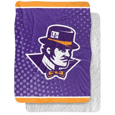 University of Evansville Blanket, 60"x80" Logo Dots Silky Touch Sherpa Back Super Soft Throw Blanket