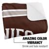 St. Bonaventure University Blanket, 60"x80" Primary Logo Stripes Silky Touch Sherpa Back Super Soft Throw Blanket view 3
