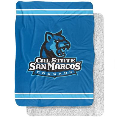 University of California State San Marcos Blanket, 60"x80" Primary Logo Silky Touch Sherpa Back Super Soft Throw Blanket