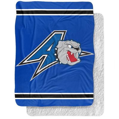 University of North Carolina Asheville Blanket, 60"x80" Primary Logo Stripes Silky Touch Sherpa Back Super Soft Throw Blanket