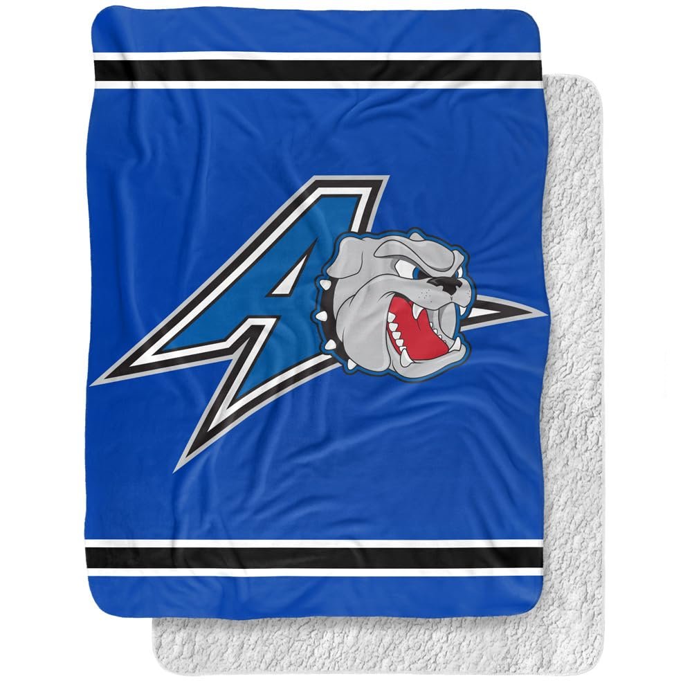 University of North Carolina Asheville Blanket, 60"x80" Primary Logo Stripes Silky Touch Sherpa Back Super Soft Throw Blanket