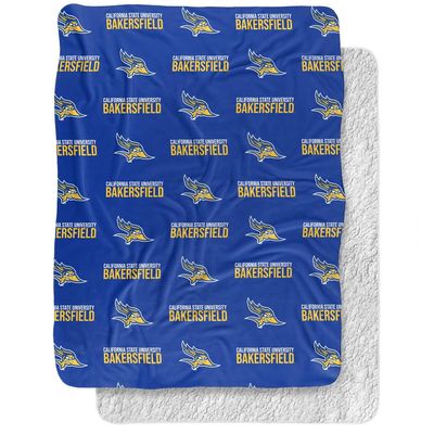 California State University Bakersfield Blanket, 60"x80" Logo Pattern Silky Touch Sherpa Back Super Soft Throw Blanket
