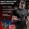 TECEUM Weightlifting Wrist Wraps with Thumb Loop  US Flag  Beast Mode  12 inch  Heavy-Duty Workout Wrist Support & Protection  Ideal for Powerlifting, Strength Training, Bodybuilding view 2