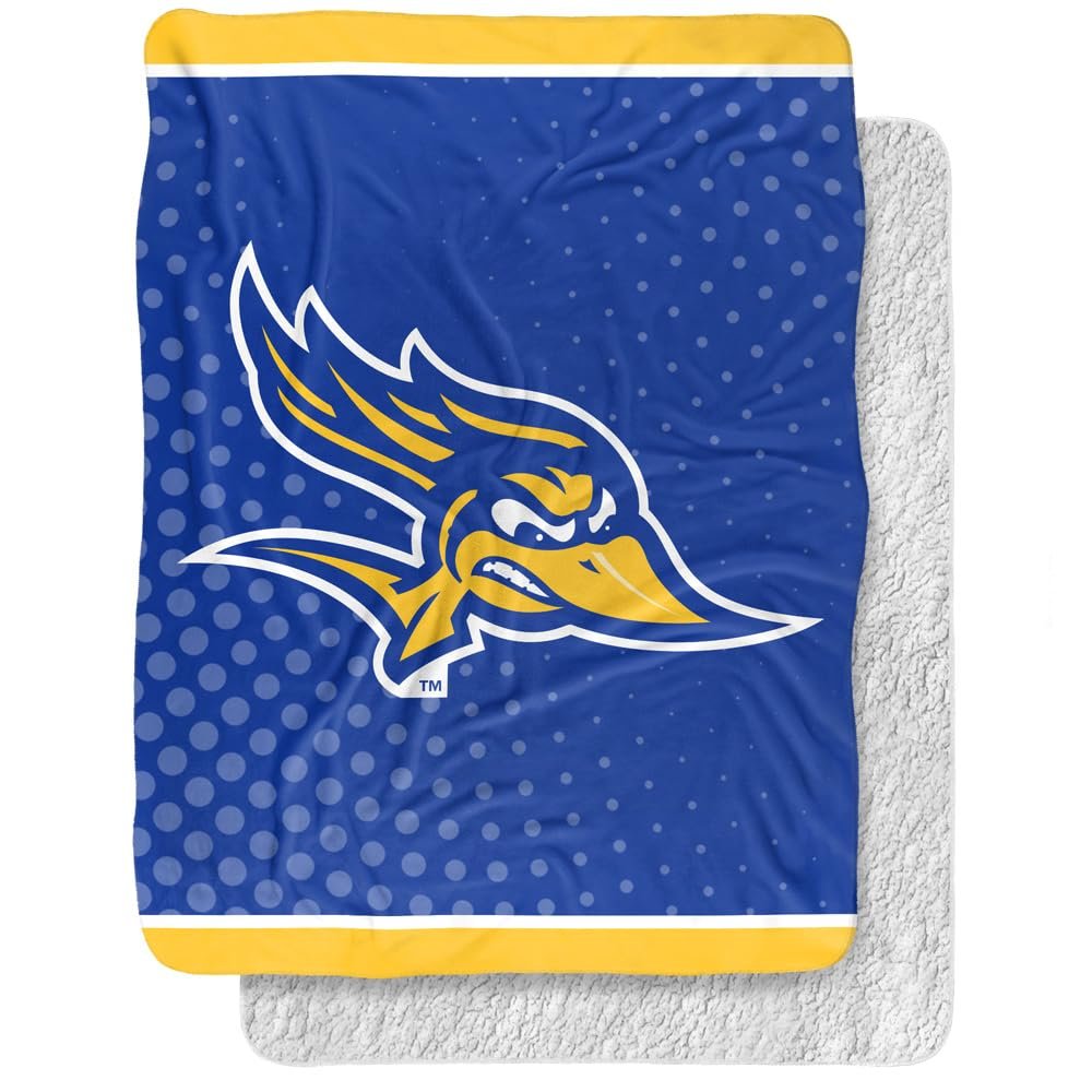 California State University Bakersfield Blanket, 60"x80" Logo Dots Silky Touch Sherpa Back Super Soft Throw Blanket