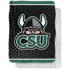 Cleveland State University Blanket, 60"x80" Logo Dots Silky Touch Sherpa Back Super Soft Throw Blanket view 1