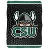Cleveland State University Blanket, 60"x80" Logo Dots Silky Touch Sherpa Back Super Soft Throw Blanket view 2