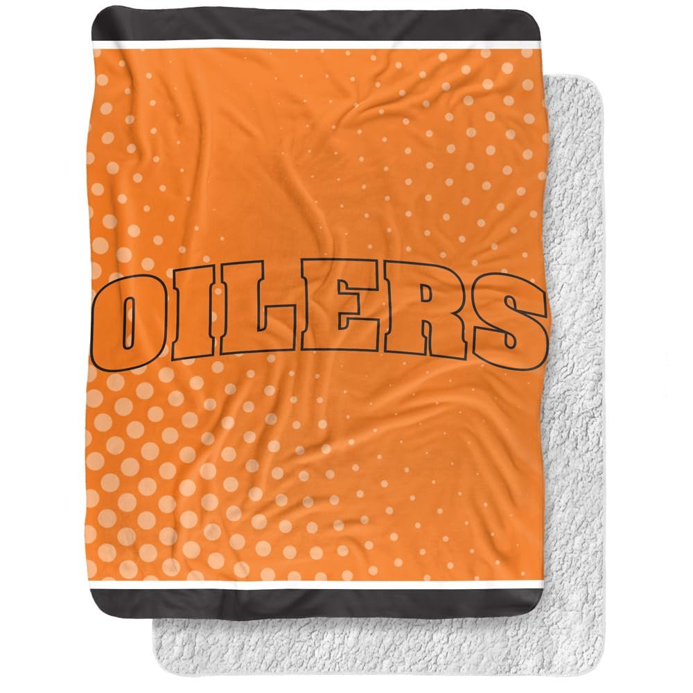 University of Findlay Logo Dots, 60"x80" Silky Touch Sherpa Back Super Soft Throw Blanket