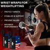 TECEUM Weightlifting Wrist Wraps with Thumb Loop  US Flag  Queen of Lifts  18 inch  Heavy-Duty Workout Wrist Support & Protection  Ideal for Powerlifting, Strength Training, Bodybuilding view 2