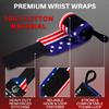 TECEUM Weightlifting Wrist Wraps with Thumb Loop  US Flag  Queen of Lifts  18 inch  Heavy-Duty Workout Wrist Support & Protection  Ideal for Powerlifting, Strength Training, Bodybuilding view 3