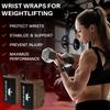 TECEUM Weightlifting Wrist Wraps with Thumb Loop  Brown  Queen of Lifts  12 inch  Heavy-Duty Workout Wrist Support & Protection  Ideal for Powerlifting, Strength Training, Bodybuilding view 2